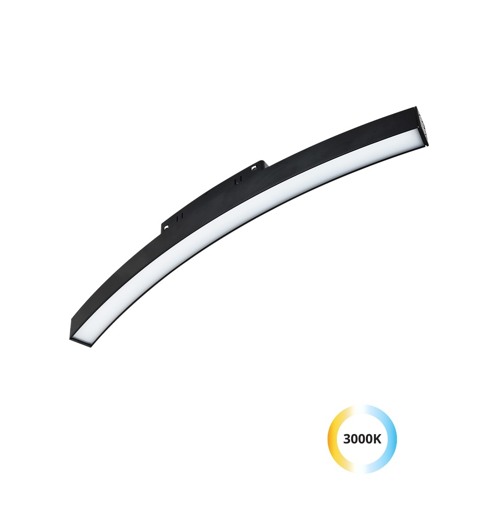 Image of VIOKEF 4282100 Magnetic CURVY 48V-os íves sínrendszeres lineáris LED lámpa, 12W, 3000K, 516 lm, 35 cm, fekete