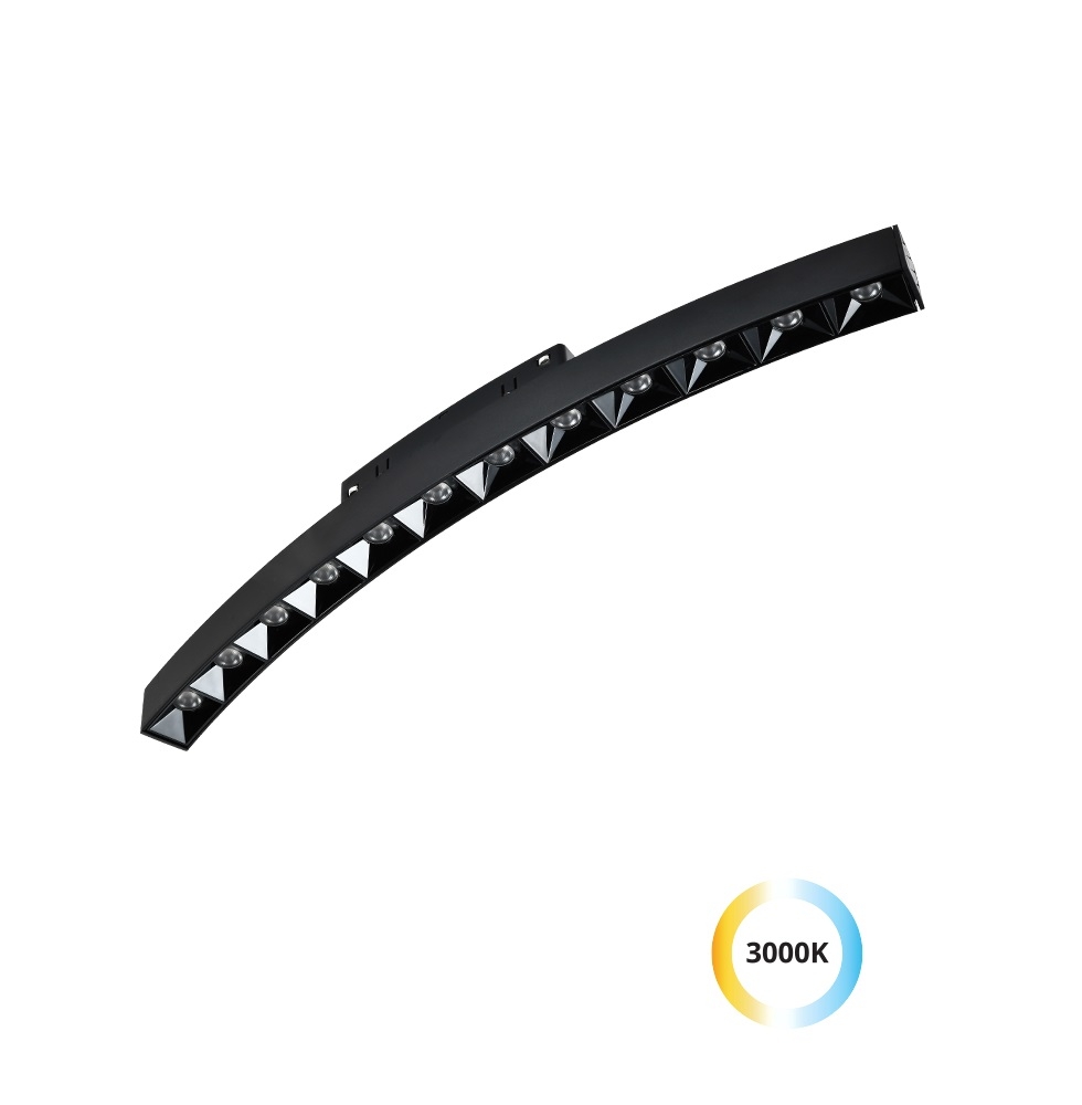 Image of VIOKEF 4282200 Magnetic CURVY 48V-os íves sínrendszeres lineáris LED lámpa, 13W, 3000K, 655 lm, 35 cm, fekete