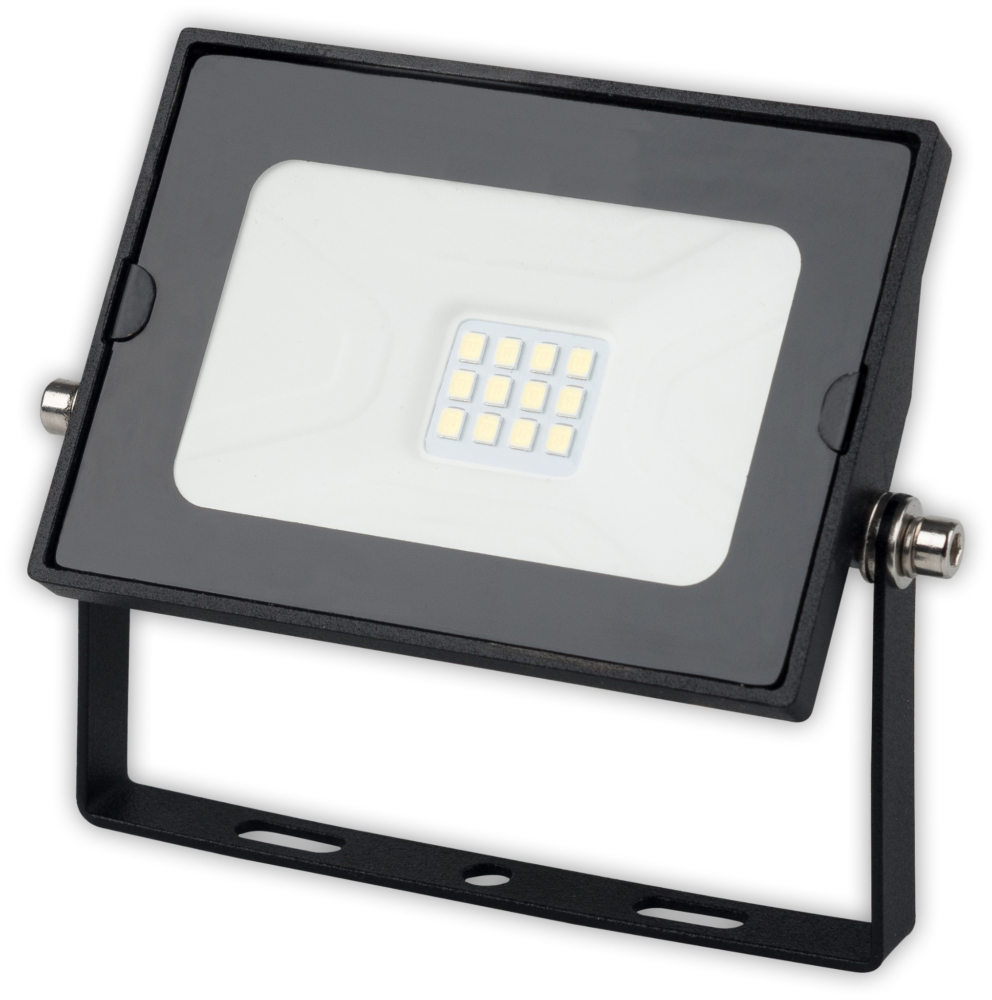 Image of Avide LED Reflektor Slim SMD 10W, 4000K, Gyorscsatlakozós, 800 lumen, Fekete, IP65 (K)