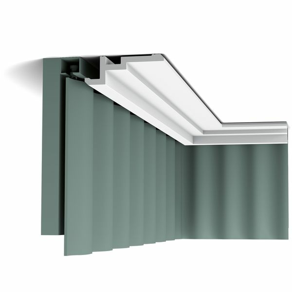 Image of Orac Decor CX196 holker/függönytakaró díszléc, 40 x 113 x 2000 mm