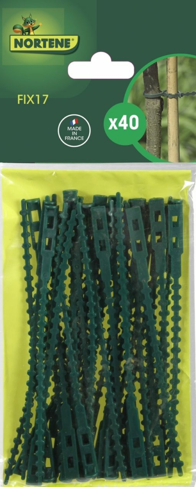 Image of Nortene FIX 17 műanyag kötöző, zöld, 17 cm, 40 db (K)