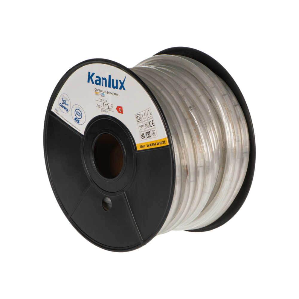 Image of Kanlux Givro LED fénykábel 60W, 3000K, 110 lm/m, 30 méter