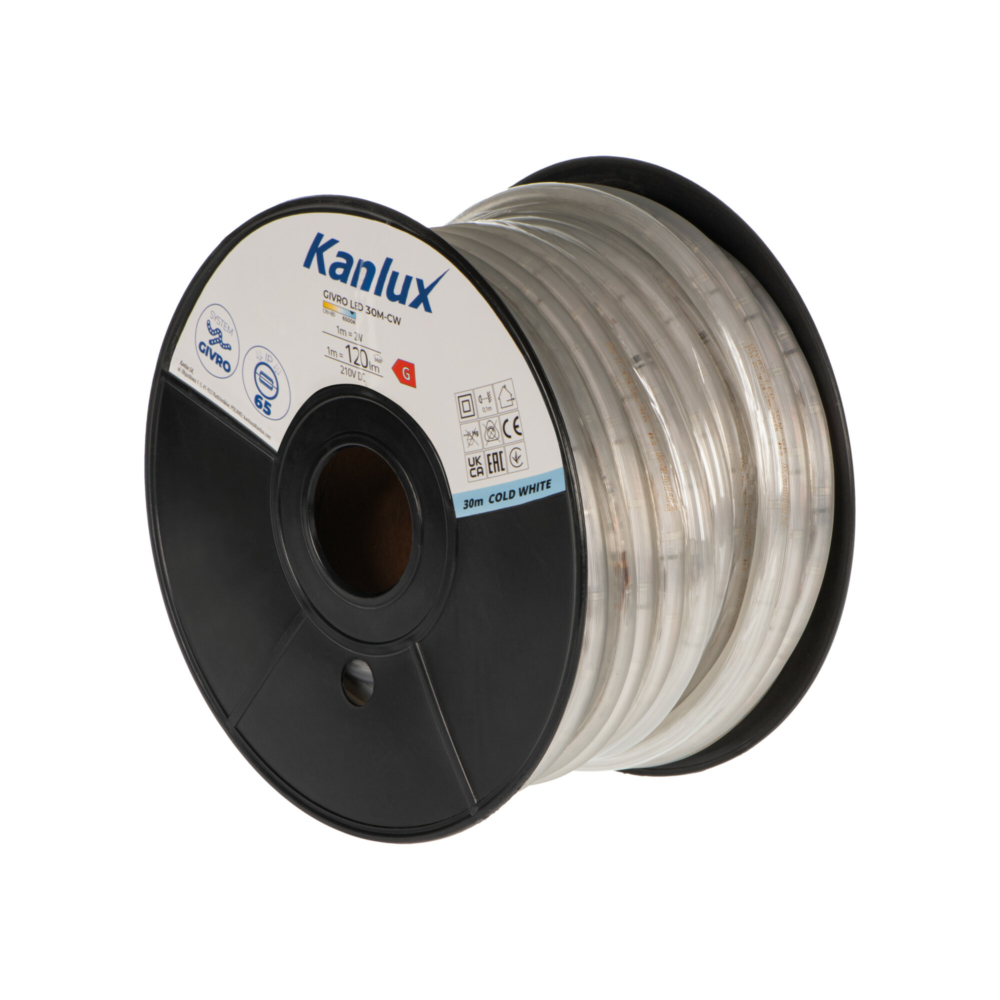 Image of Kanlux Givro LED fénykábel 60W, 6500K, 120 lm/m, 30 méter