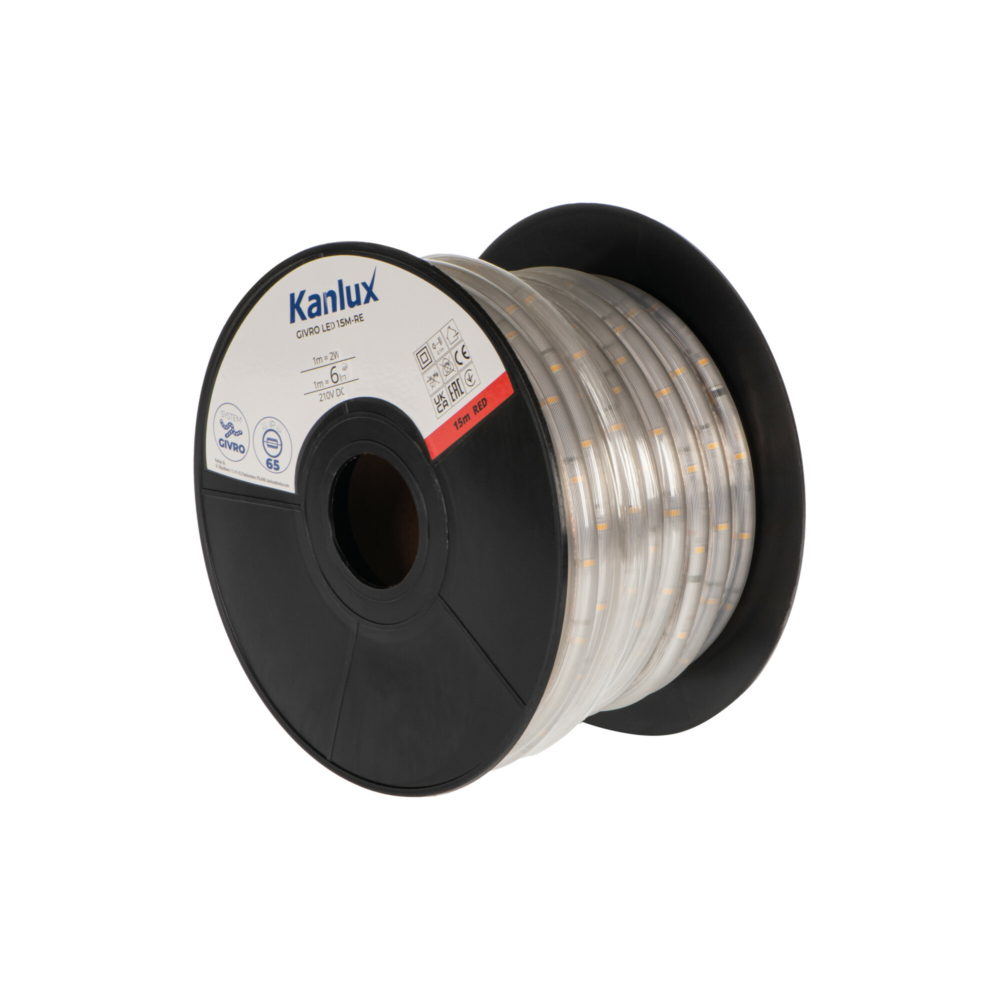 Image of Kanlux Givro LED fénykábel 30W, Piros, 6 lm/m, 15 méter