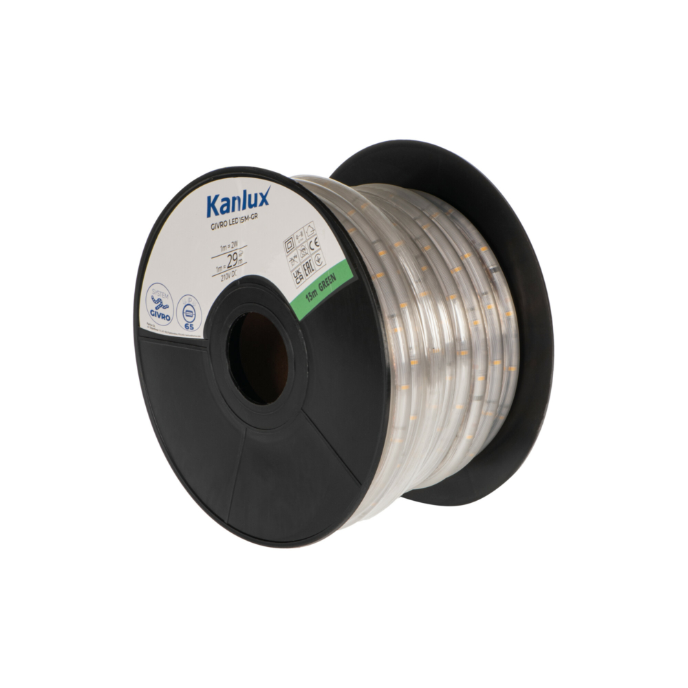 Image of Kanlux Givro LED fénykábel 30W, Zöld, 29 lm/m, 15 méter