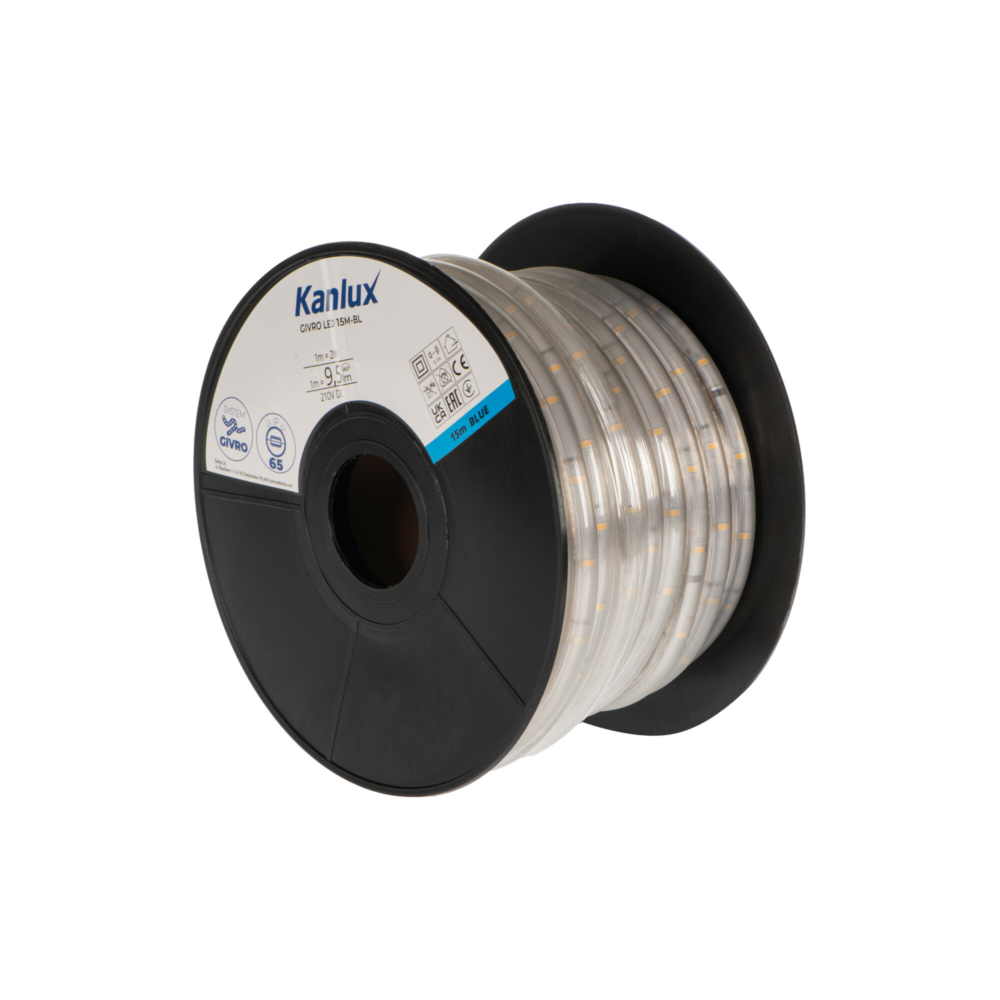Image of Kanlux Givro LED fénykábel 30W, Kék, 9.5 lm/m, 15 méter