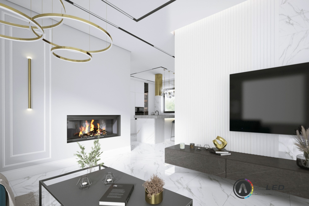 Image of Lamelio INFINITY OLMO lamella panel, fehér, festhető, 12.2 x 270 cm