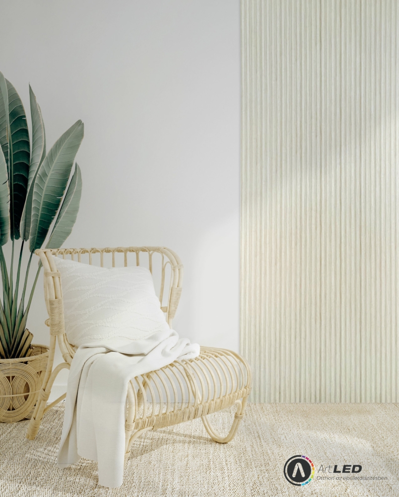 Image of Lamelio ONDA lamella panel, old white, 12.2 x 270 cm