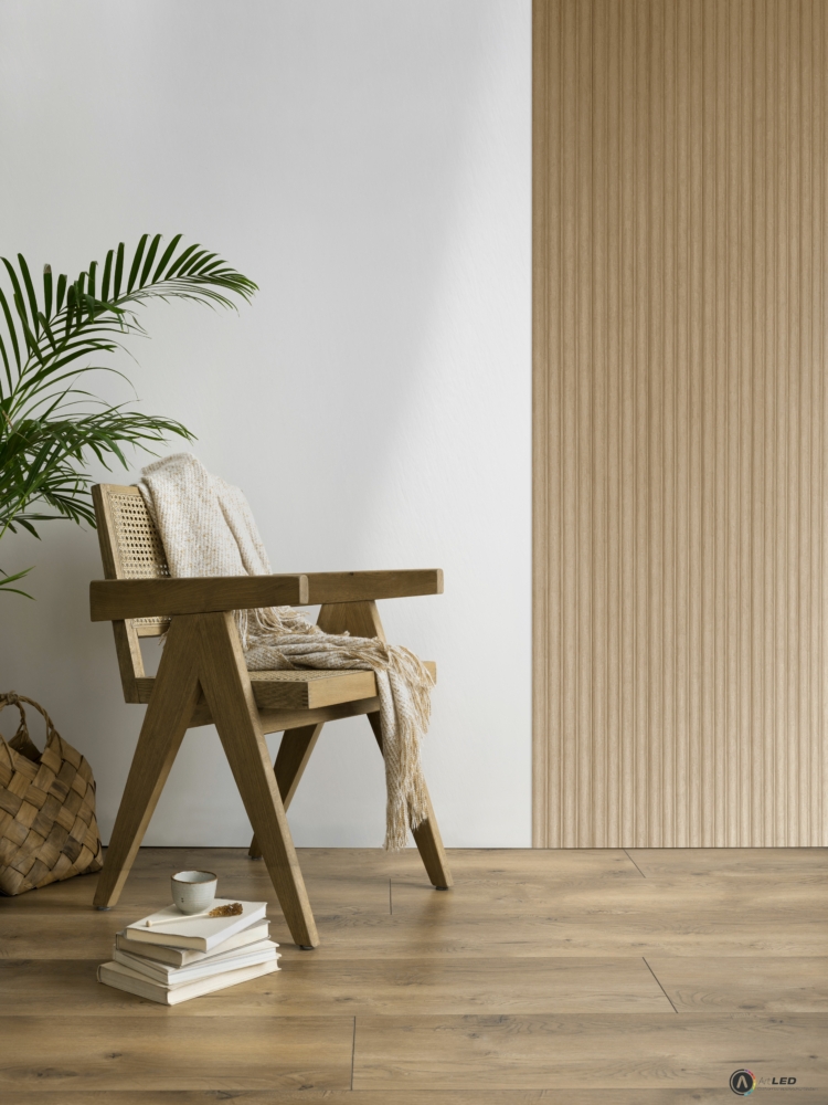 Image of Lamelio ONDA lamella panel, natúr tölgy, 12.2 x 270 cm