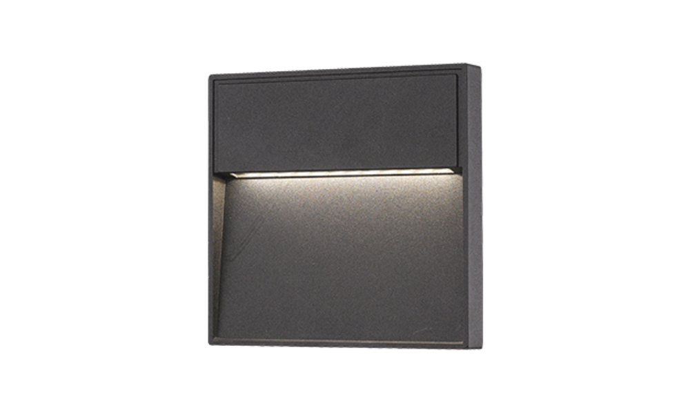 Image of MasterLED Santiago 4 W-os sötétszürke négyzet alakú oldalfali lámpa (K)