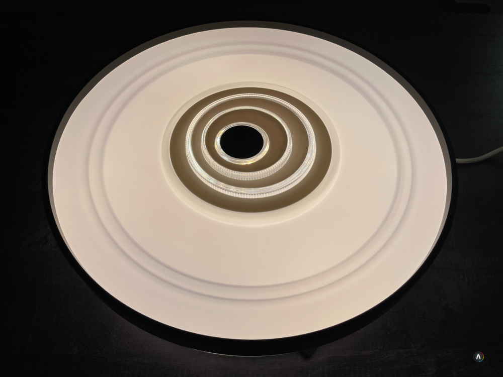 Image of Lucero Olympia 84 W-os, 50 cm átmérőjű fehér LED távirányítós és mobil applikációval vezérelhető mennyezeti lámpa, 5880 lumen (K)