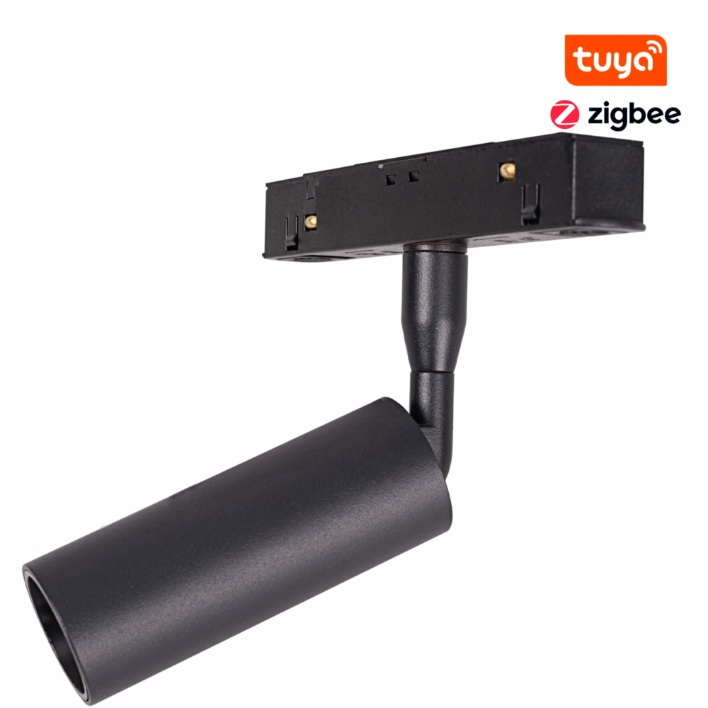 Image of MAXLIGHT Track Magnetic 48V-os sínrendszeres spot lámpa, állítható, 5W, CCT, 361 lm, Ø3 cm, fekete, ZIGBEE