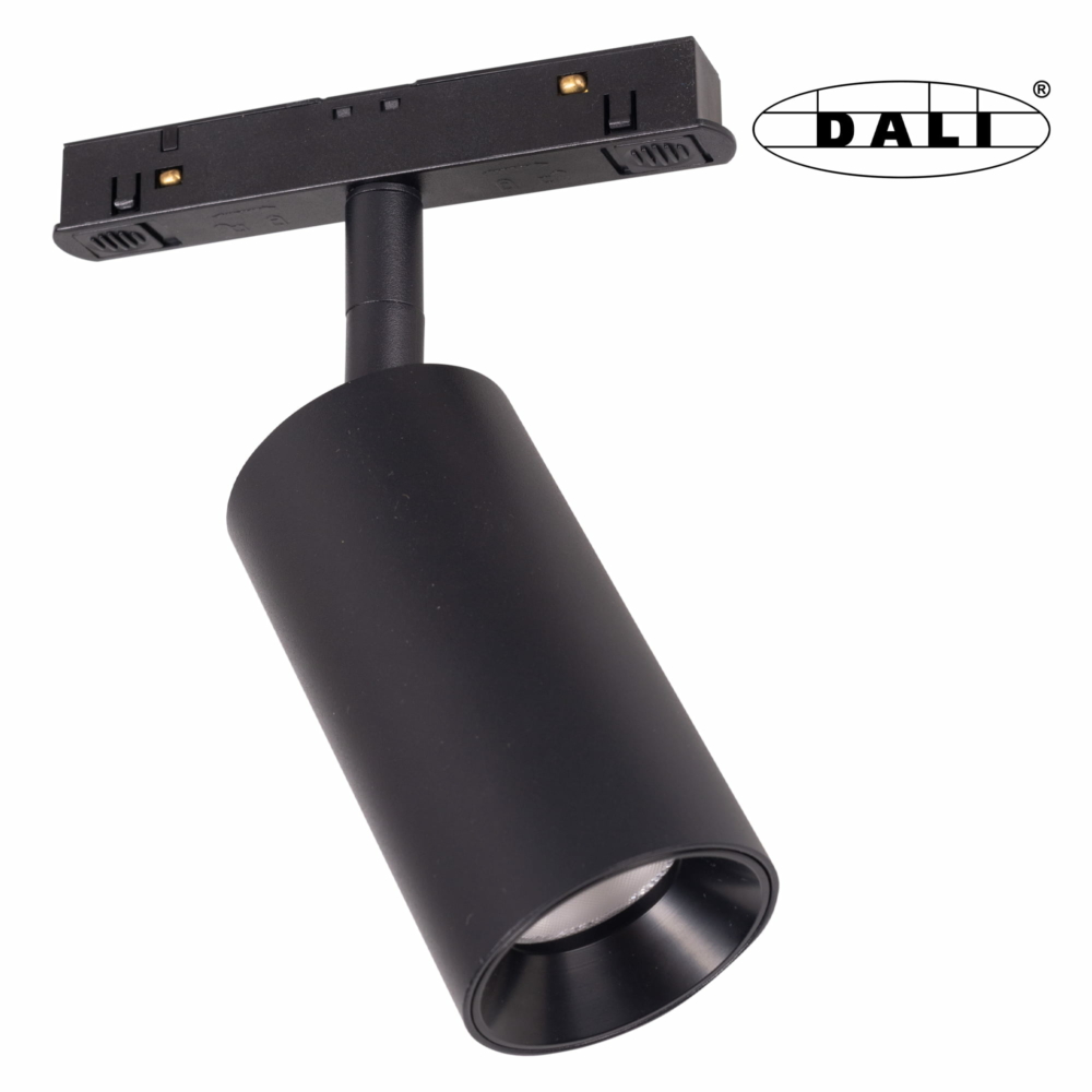 Image of MAXLIGHT Track Magnetic 48V-os sínrendszeres spot lámpa, állítható, 12W, 3000K, 664 lm, Ø5 cm, fekete, DALI