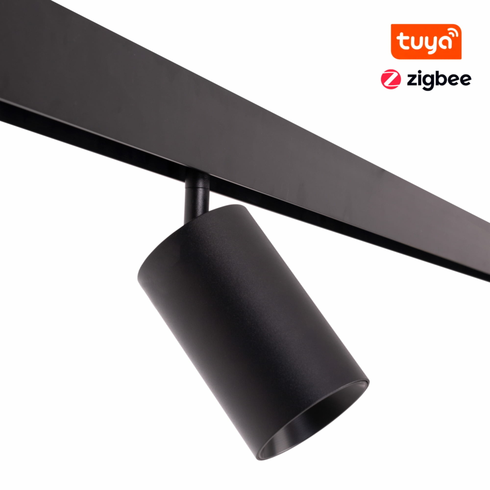 Image of MAXLIGHT Track Magnetic 48V-os sínrendszeres spot lámpa, állítható, 20W, CCT, 1332 lm, Ø7 cm, fekete, ZIGBEE