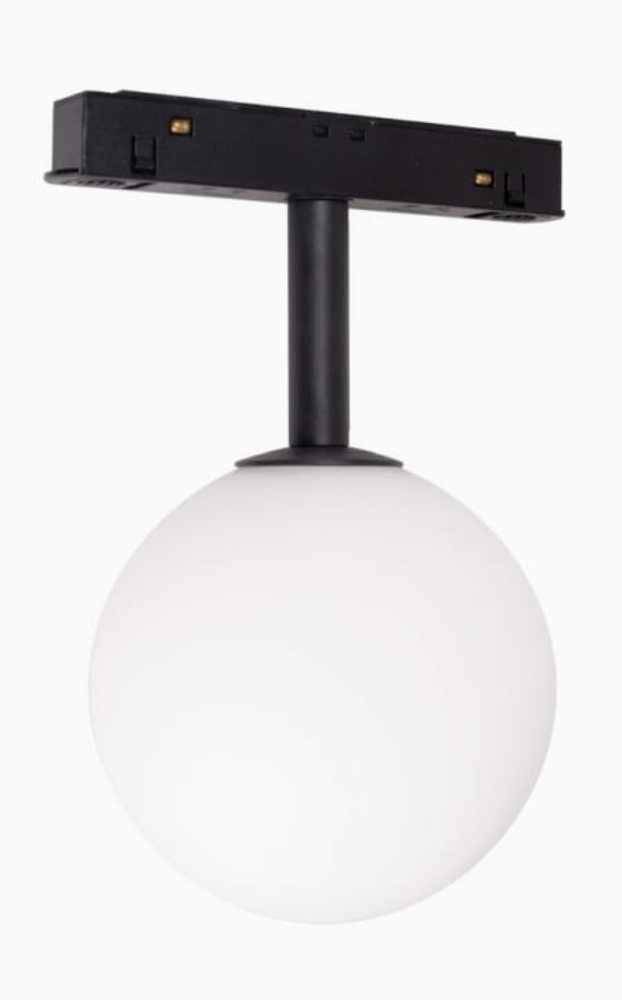 Image of MAXLIGHT Track Magnetic 48V-os sínrendszeres gömb lámpa, 6W, 3000K, 525 lm, Ø10 cm, fekete