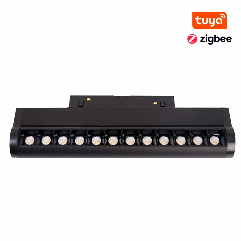 Image of MAXLIGHT Track Magnetic 48V-os sínrendszeres lámpa, forgatható, 12W, CCT, 525 lm, 24 cm, fekete, DALI, ZIGBEE