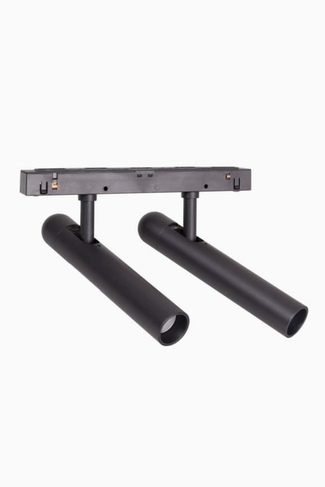 Image of MAXLIGHT Track Magnetic 48V-os sínrendszeres dupla spot lámpa, állítható, 2x5W, 3000K, 767 lm, Ø2.5 cm, fekete