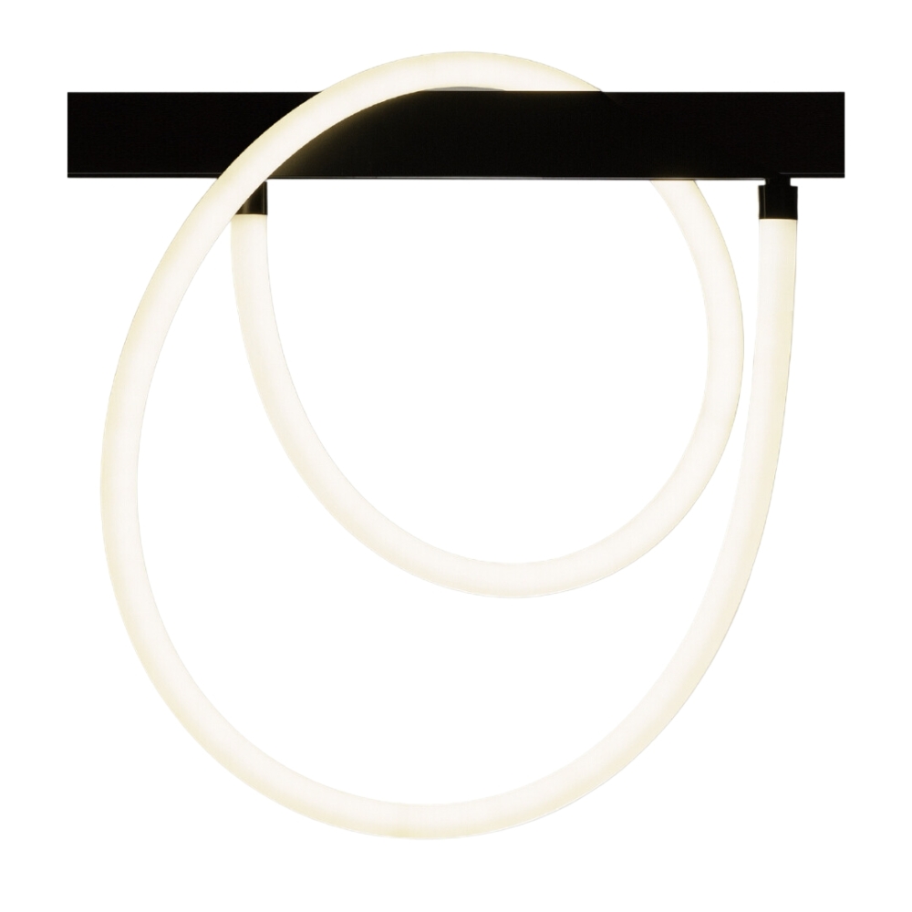 Image of MAXLIGHT Track Magnetic 48V-os sínrendszeres szilikon spirál lámpa, 15W, 3000K, 1028 lm, Ø22x100 cm, fekete