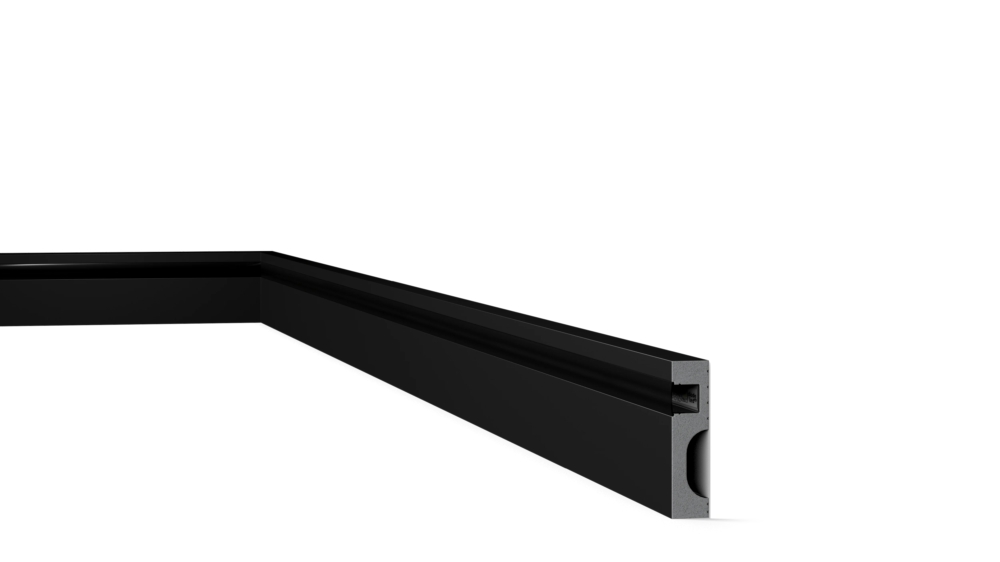 Image of Noel & Marquet IL11 BLACK WALLSTYL® HDPS díszléc, 80 x 20 x 2000 mm