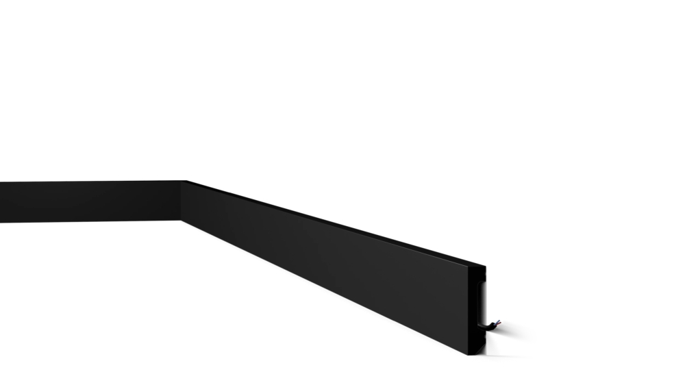 Image of Noel & Marquet FT2 BLACK WALLSTYL® HDPS díszléc, 58 x 13 x 2000 mm