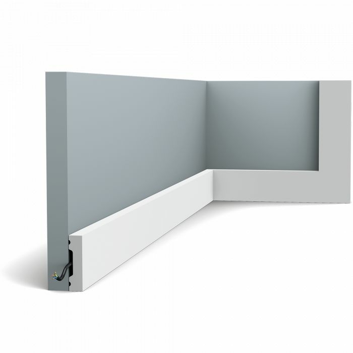 Image of Orac Decor SX162-RAL9003 lábazati szegélyléc, 10 x 40 x 2000 mm