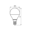 Kép 3/3 - Kanlux LED fényforrás IQ-LED G45 E14 5.5W-CW