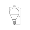 Kép 3/3 - Kanlux LED fényforrás IQ-LED G45 E14 7.5W-WW