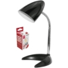 Kép 2/4 - Avide Basic E27 Asztali Lámpa C Talpú Fekete + 4W LED izzó