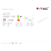 Kép 4/4 - V-TAC Nano-Plastic T8 LED fénycső (120 cm) 18W - (6400K)