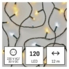 Kép 1/8 - EMOS D4AN02 LED karácsonyi fényfüzér, villogó, 12 m, meleg/hideg fehér, időzítő, IP44