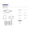 Kép 7/7 - Kanlux Bravo kiemelő keret LED panelhez, 60x60x4.5cm, összeszerelt, fényes fehér