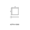 Kép 3/6 - Kanlux ADTR-H kiemelő keret LED panelhez, 60x60x6.5cm, összeszerelt, fehér