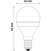 Kép 5/5 - Entac LED Mini Globe izzó E14 6,5W CW 6400K