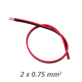 LEDTech Vezeték LED szalaghoz, piros/fekete, 2x0.75 mm2 (16774)