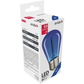 Avide Dekor LED Filament fényforrás 0.6W E27 Kék