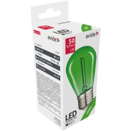 Avide Dekor LED Filament fényforrás 0.6W E27 Zöld