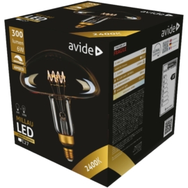 Avide LED Jumbo Filament Millau Amber 6W E27 2400K dimmelhető, 300 lumen