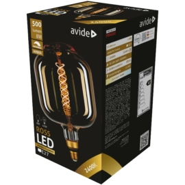 Avide LED Jumbo Filament Ross Amber 8W E27 2400K dimmelhető, 500 lumen