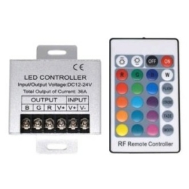 Avide LED Szalag 12V 432W RGB 24 Gombos RF Távirányító és Vezérlő