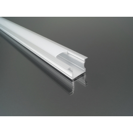 LED Profiles ALP-010 Ezüst - Süllyeszthető alu profil LED szalaghoz (Opál búrával)