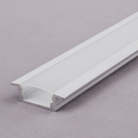 ALP-001 Aluminium U profil fehér - LED szalaghoz, opál burával