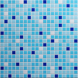 Flexpanel PVC falburkoló lap - Mozaik csempe, márványos kék műanyag falburkolat