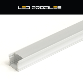 Surface-2 Alumínium U profil fehér, LED szalaghoz, opál burával