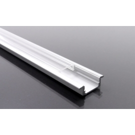 LED Profiles ALP-001 - Aluminium U profil ezüst, LED szalaghoz, átlátszó burával