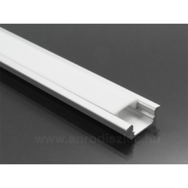 LED Profiles ALP-001 - Aluminium U profil ezüst, LED szalaghoz, opál burával