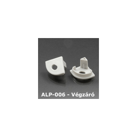 LED Profiles ALP-006 Véglezáró alumínium LED profilhoz, szürke (6886)