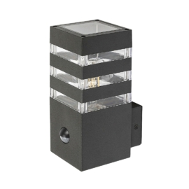 Rábalux 77025 Ankara kültéri oldalfali lámpatest (E27) IP44, antracit, PIR