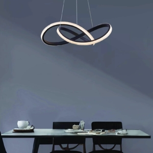 Kép 2/2 - Azzardo Infinity LED távirányítós LED függesztett lámpa fekete
