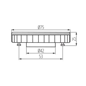 Kép 3/3 - Kanlux LED fényforrás GX53, 9W, 3000K, 575 lumen