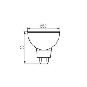 Kép 3/3 - Kanlux LED fényforrás TOMI LED 7W MR16-WW